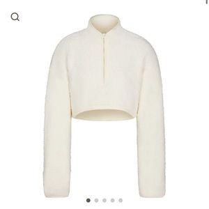 SKIMS cozy knit Cropped Sweatshirt, Bone Color, never worn with tags.